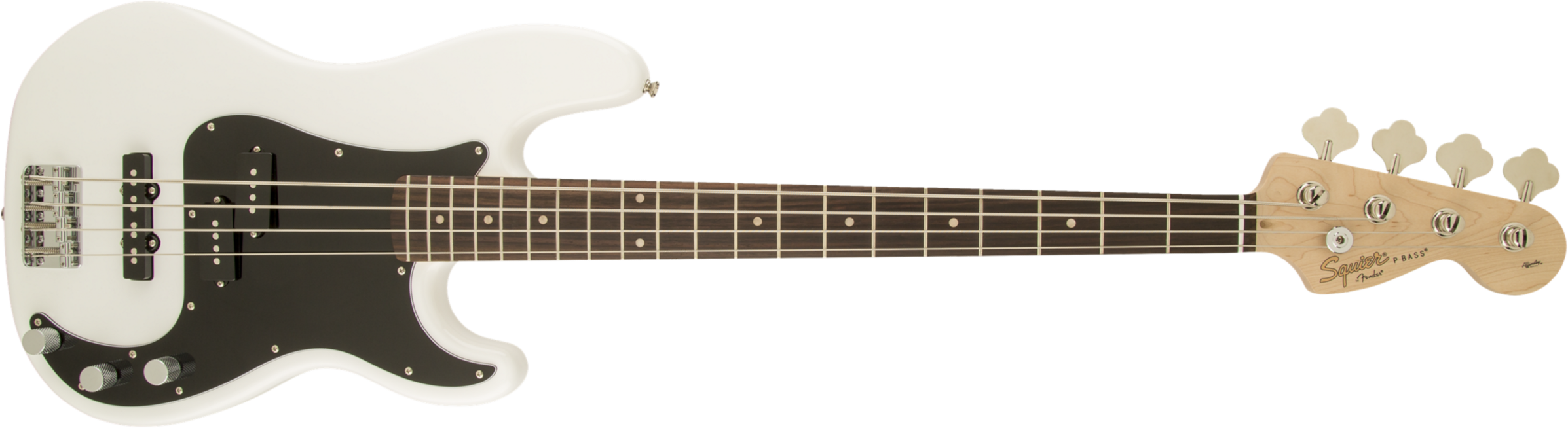 Squier Precision Bass Affinity Series Pj (lau) - Olympic White - Basse Électrique Solid Body - Main picture