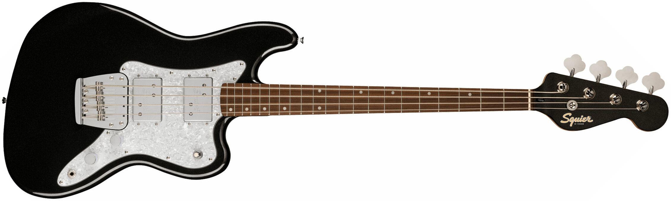 Squier Rascal Bass Hh Paranormal 2h Lau - Metallic Black - Basse Électrique Solid Body - Main picture