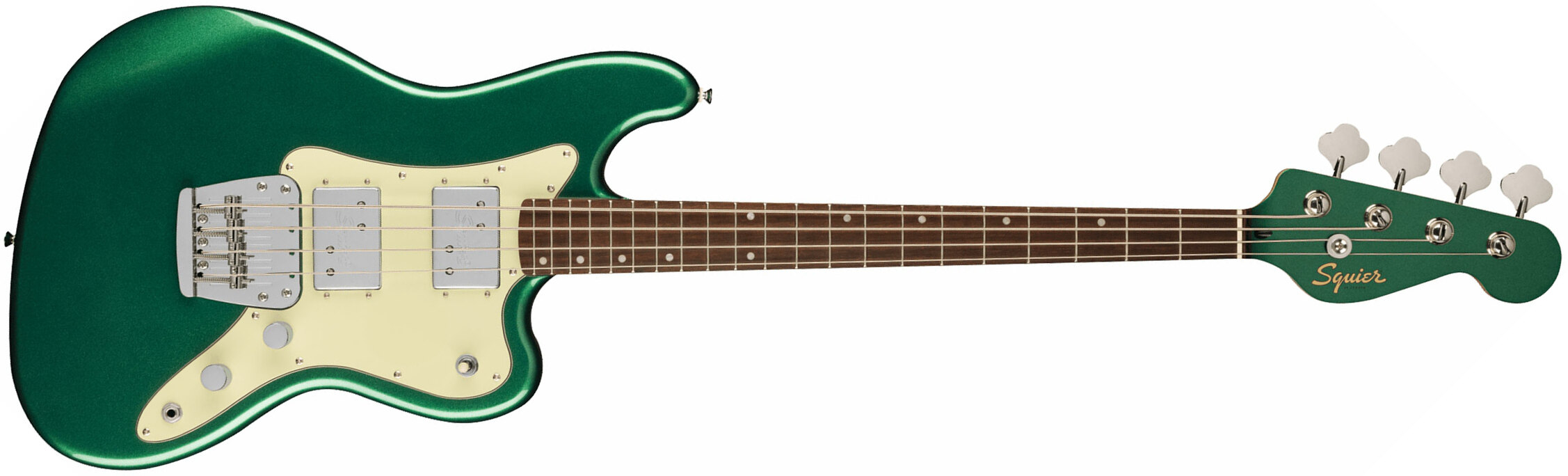 Squier Rascal Bass Hh Paranormal 2h Lau - Sherwood Green - Basse Électrique Solid Body - Main picture