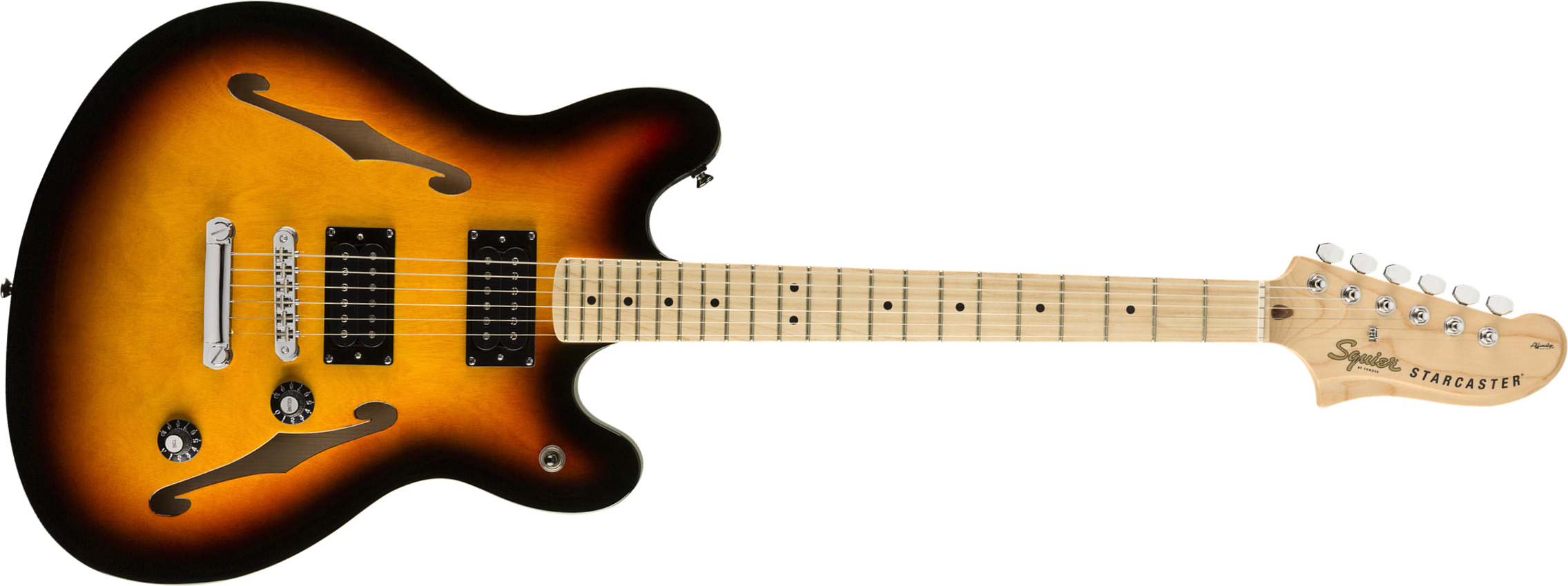 Squier Starcaster Affinity 2019 Hh Ht Mn - 3-color Sunburst - Guitare Électrique RÉtro Rock - Main picture