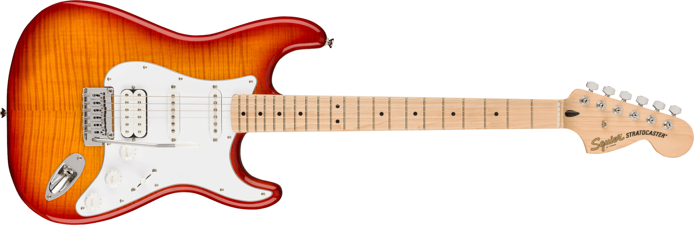 Squier Strat Affinity 2021 Fmt Hss Trem Mn - Sienna Sunburst - Guitare Électrique Forme Str - Main picture