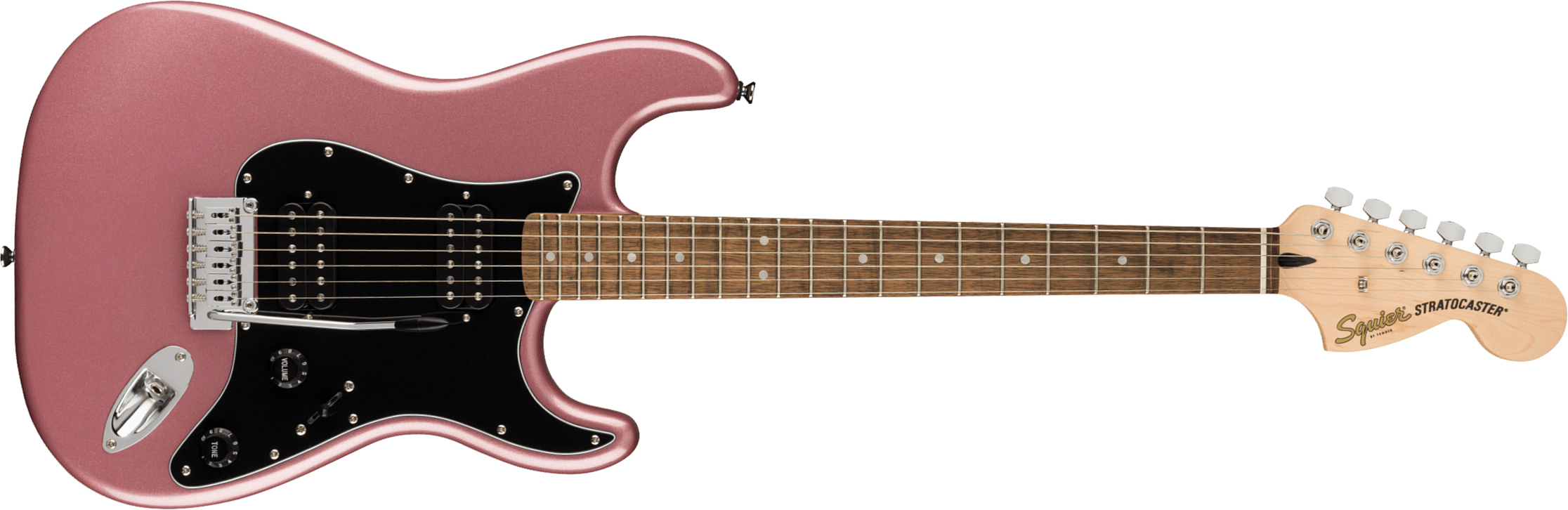 Squier Strat Affinity 2021 Hh Trem Lau - Burgundy Mist - Guitare Électrique Forme Str - Main picture