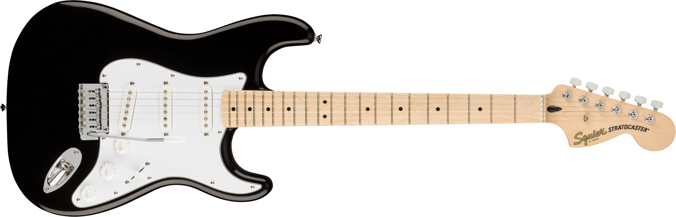 Squier Strat Affinity 2021 Sss Trem Mn - Black - Guitare Électrique Forme Str - Main picture