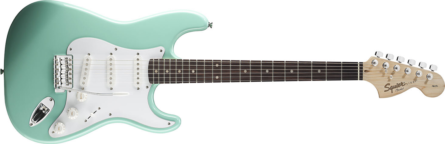 Squier Strat Affinity Series 3s Lau - Surf Green - Guitare Électrique Forme Str - Main picture