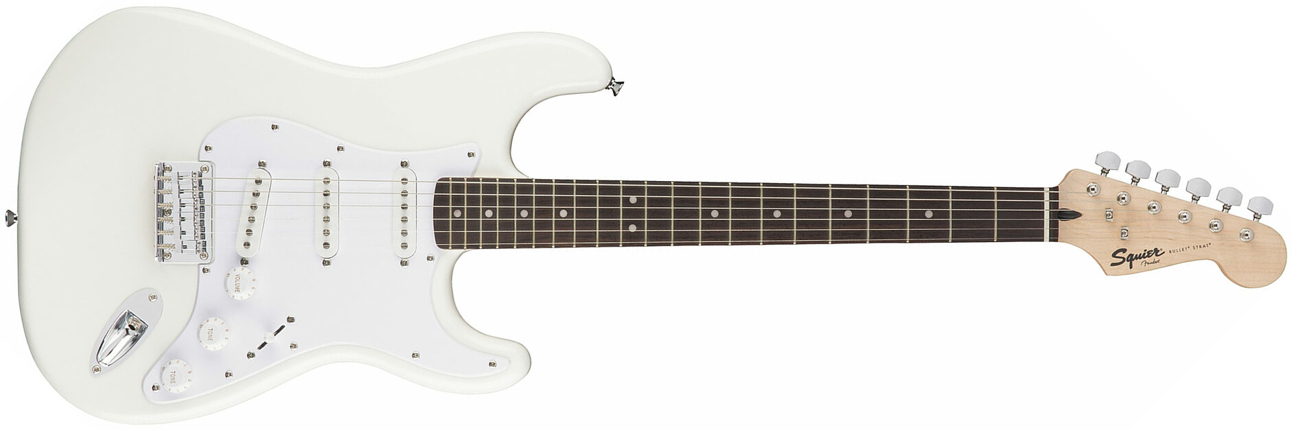 Squier Strat Bullet Ht Sss Rw - Arctic White - Guitare Électrique Forme Str - Main picture