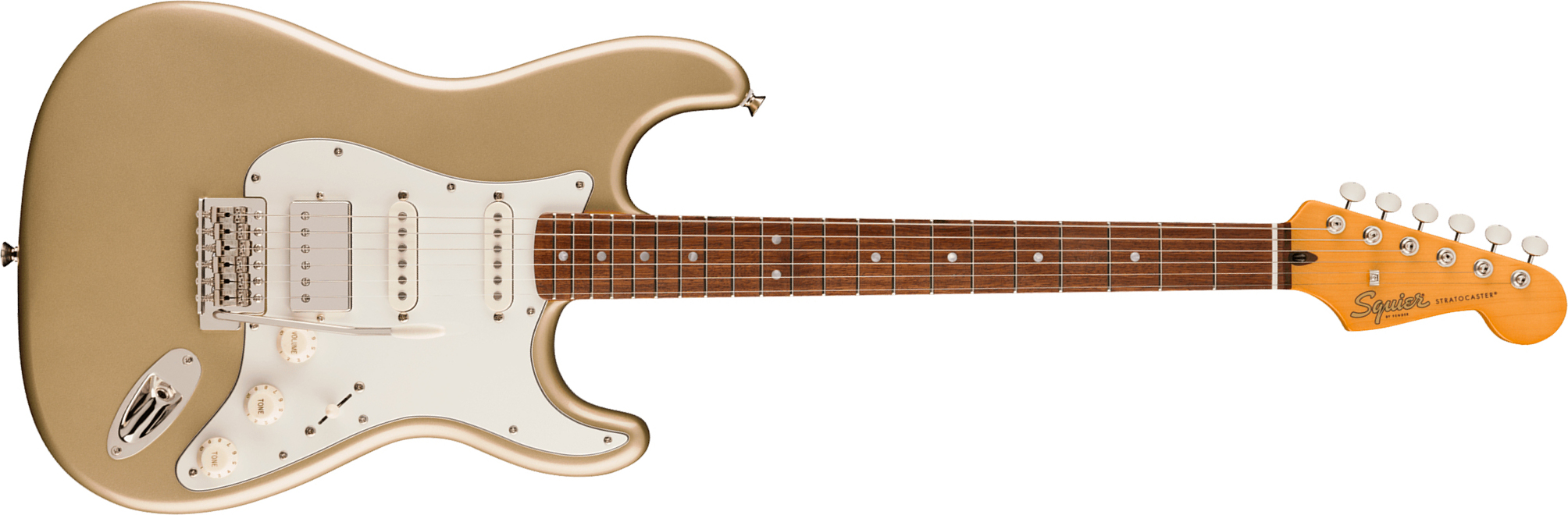 Squier Strat Hss 60s Classic Vibe Fsr Ltd Trem Lau - Shoreline Gold - Guitare Électrique Forme Str - Main picture