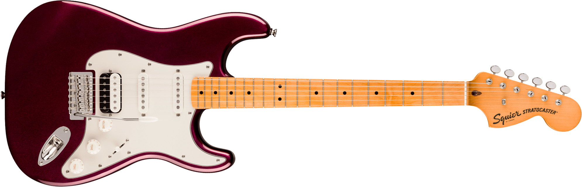 Squier Strat Hss 70s Classic Vibe Fsr Ltd Trem Mn - Oxblood - Guitare Électrique Forme Str - Main picture