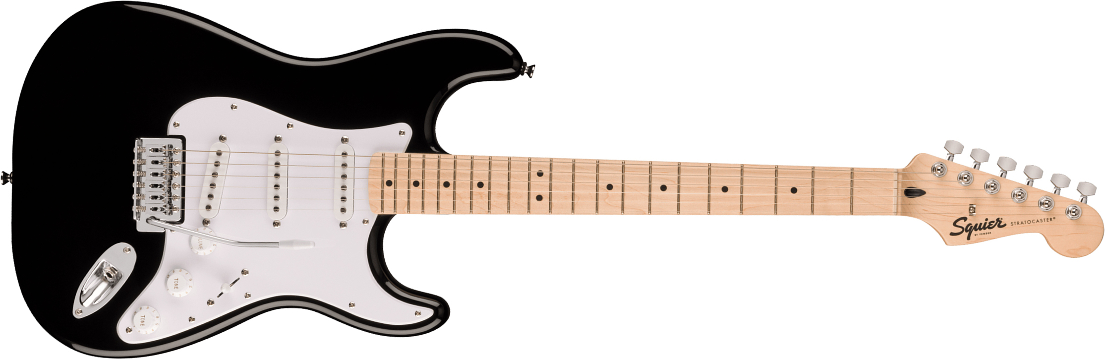 Squier Strat Sonic 3s Trem Mn - Black - Guitare Électrique Forme Str - Main picture