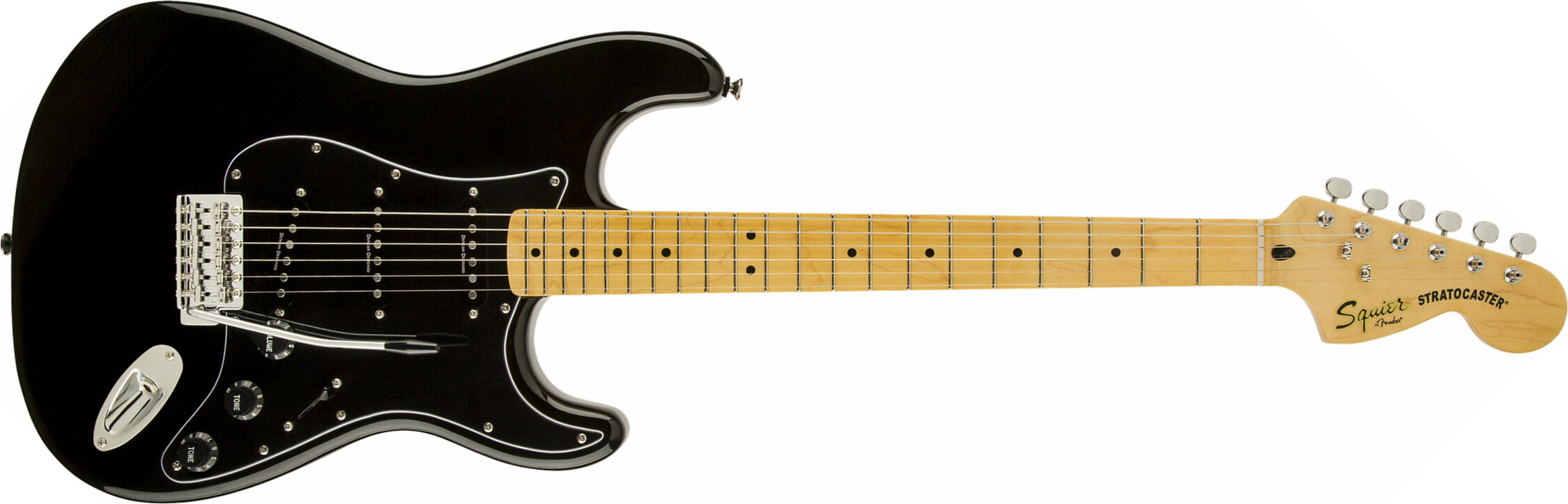 Squier Strat Vintage Modified '70s Mn - Black - Guitare Électrique Forme Str - Main picture