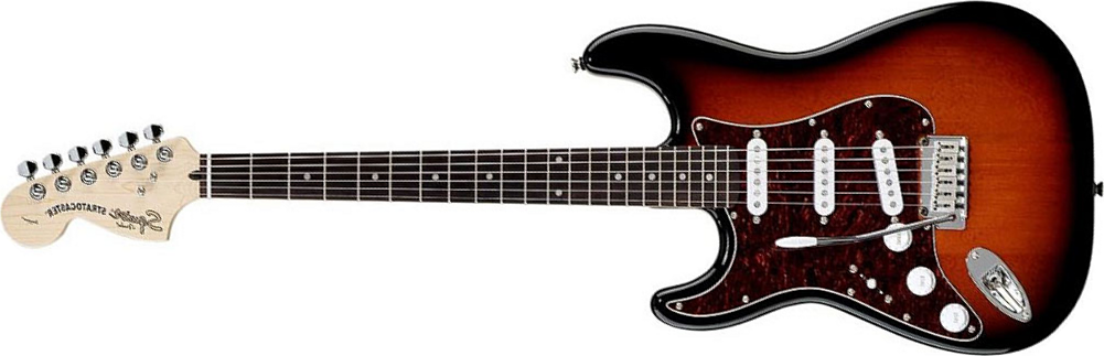 Squier Stratocaster Standard Left-handed (rw) - Antique Burst - Guitare Électrique Gaucher - Main picture
