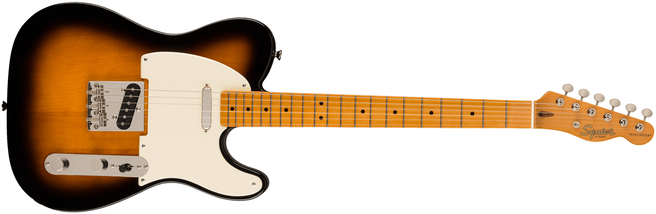 Squier Tele '50s Parchment Pickguard Classic Vibe Fsr 2s Ht Mn - 2-color Sunburst - Guitare Électrique Forme Tel - Main picture