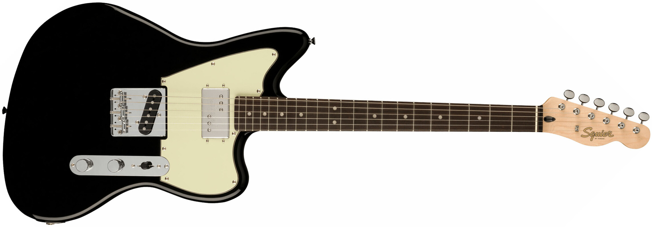 Squier Tele Offset Sh Paranormal Fsr Ltd Ht Lau - Black - Guitare Électrique RÉtro Rock - Main picture