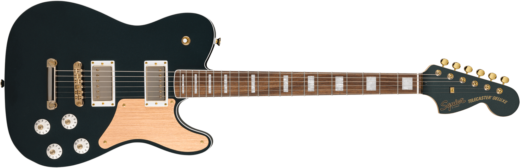 Squier Tele Troublemaker Deluxe Paranormal Ltd Ind 2h Ht Lau - Cadillac Green - Guitare Électrique Forme Tel - Main picture