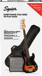 Pack basse electrique Squier Affinity Series Precision Bass PJ Pack - 3-color sunburst