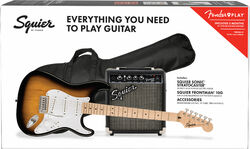 Pack guitare électrique Squier Sonic Stratocaster Pack - 2-color sunburst