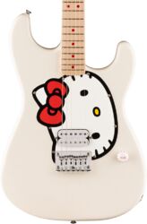 Guitare électrique forme str Squier Fender x Hello Kitty Stratocaster - white