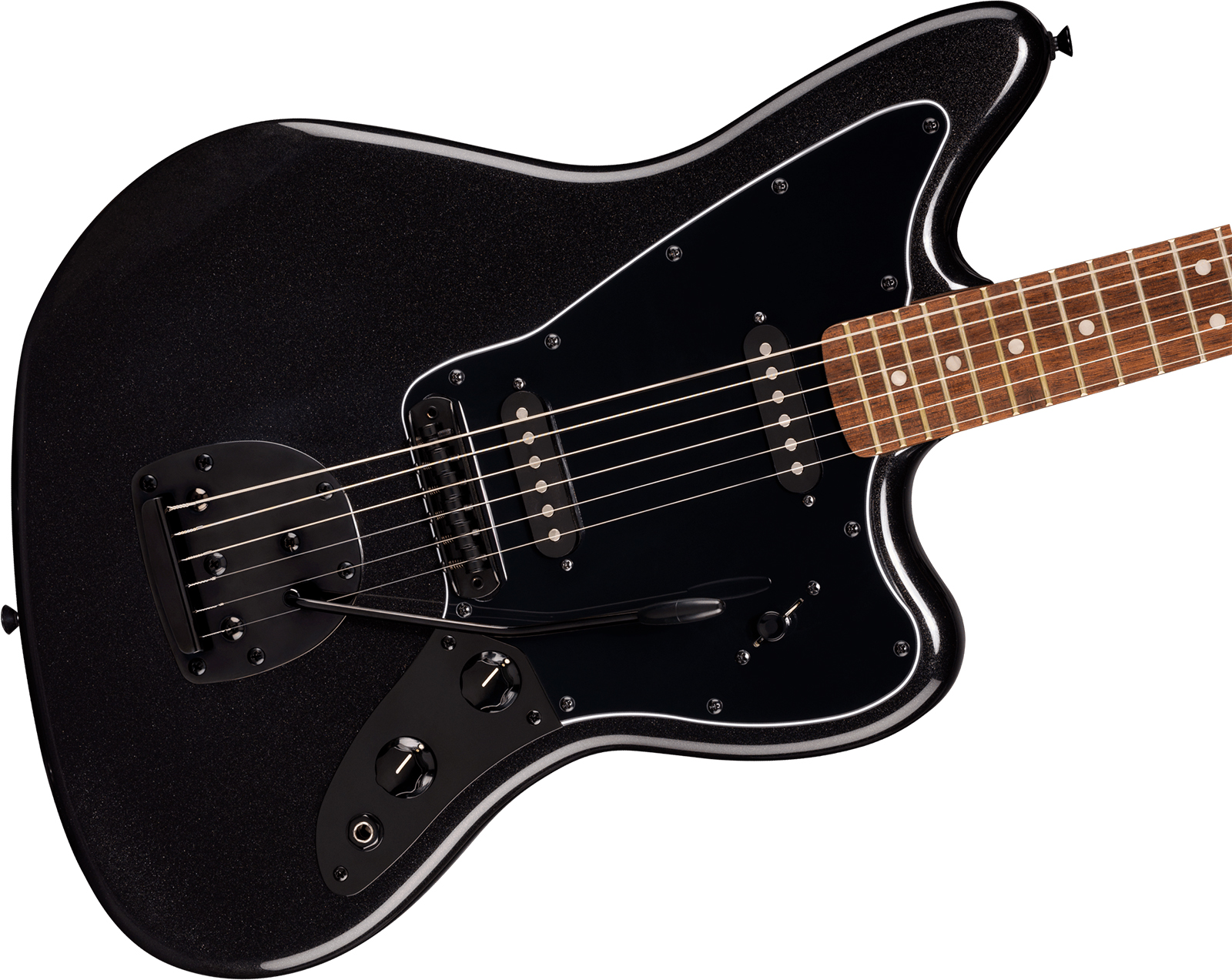 Squier Jaguar Affinity Fsr Shsc 2s Trem Lau - Metallic Black - Guitare Électrique RÉtro Rock - Variation 2