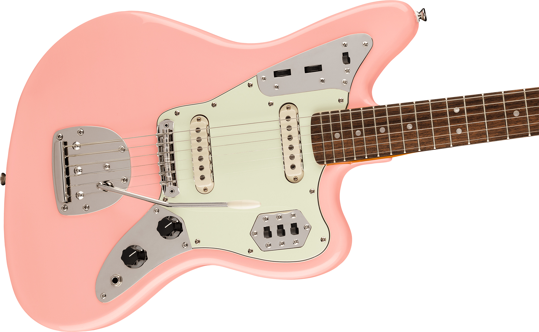 Squier Jaguar Classic Vibe 60s Fsr Ltd Lau - Shell Pink - Guitare Électrique RÉtro Rock - Variation 2