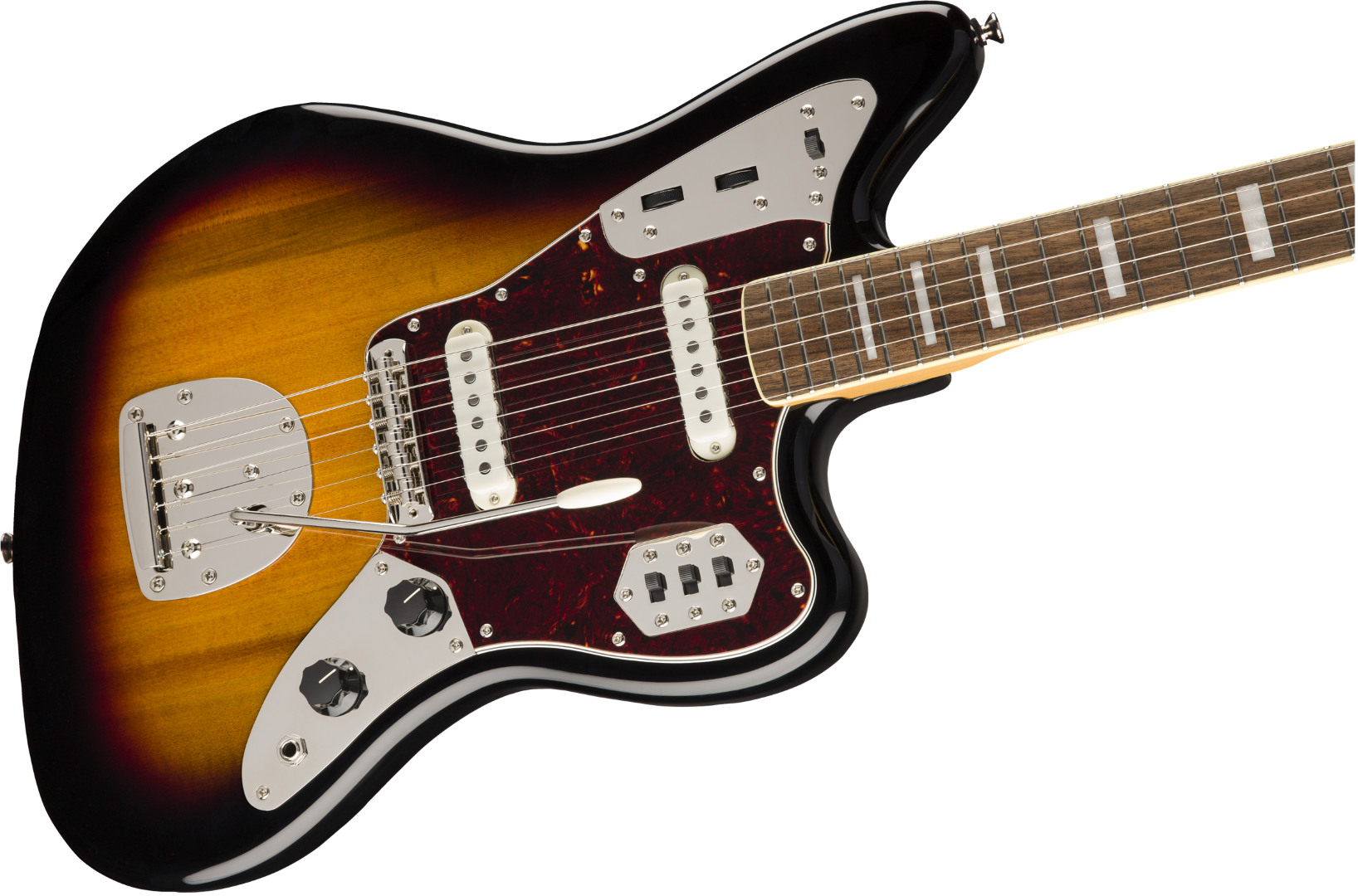 Squier Jaguar Classic Vibe 70s 2019 Lau - 3-color Sunburst - Guitare Électrique RÉtro Rock - Variation 2