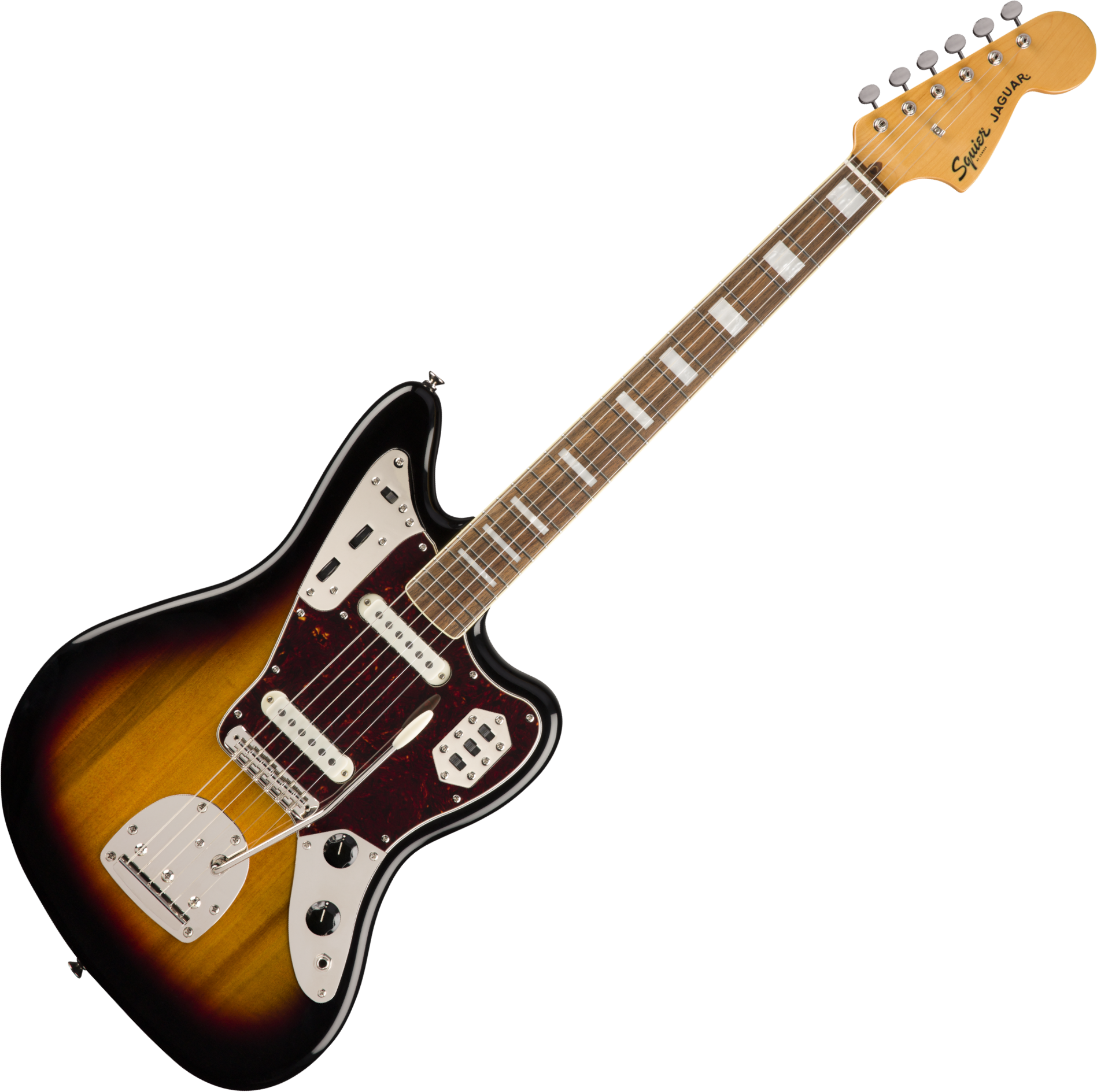 Squier Jaguar Classic Vibe 70s 2019 Lau - 3-color Sunburst - Guitare Électrique RÉtro Rock - Variation 5