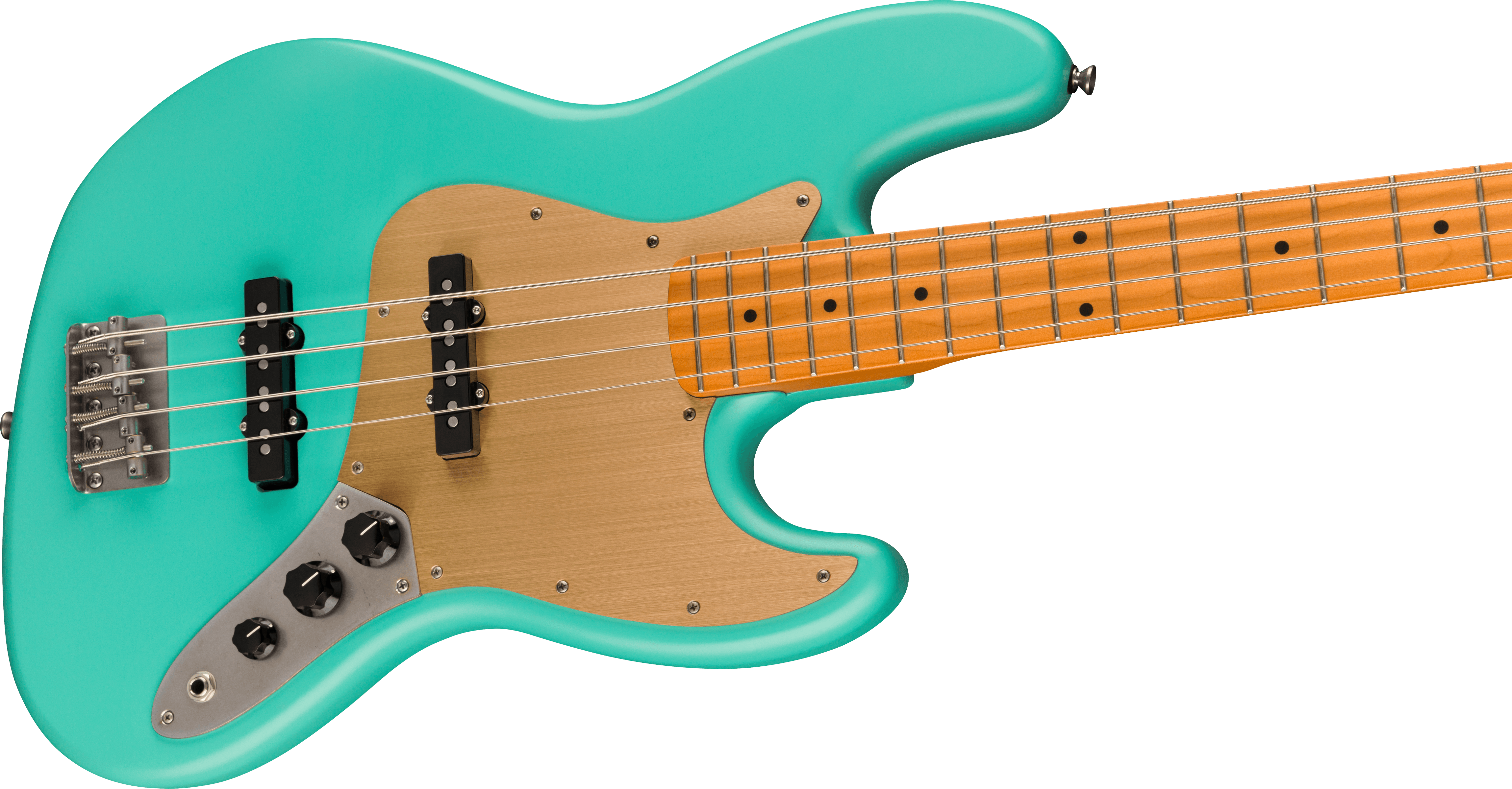 Squier Jazz Bass 40th Anniversary Gold Edition Mn - Satin Seafoam Green - Basse Électrique Solid Body - Variation 3