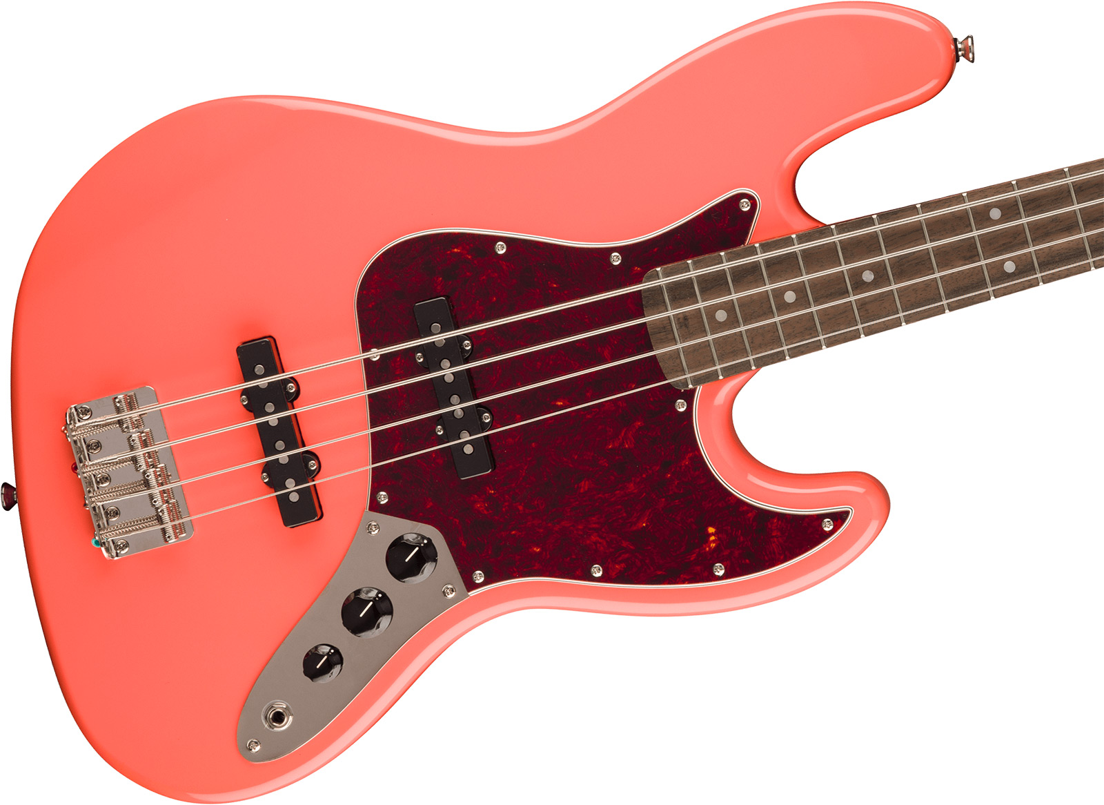 Squier Jazz Bass 60s Classic Vibe Lau - Tahitian Coral - Basse Électrique Solid Body - Variation 2