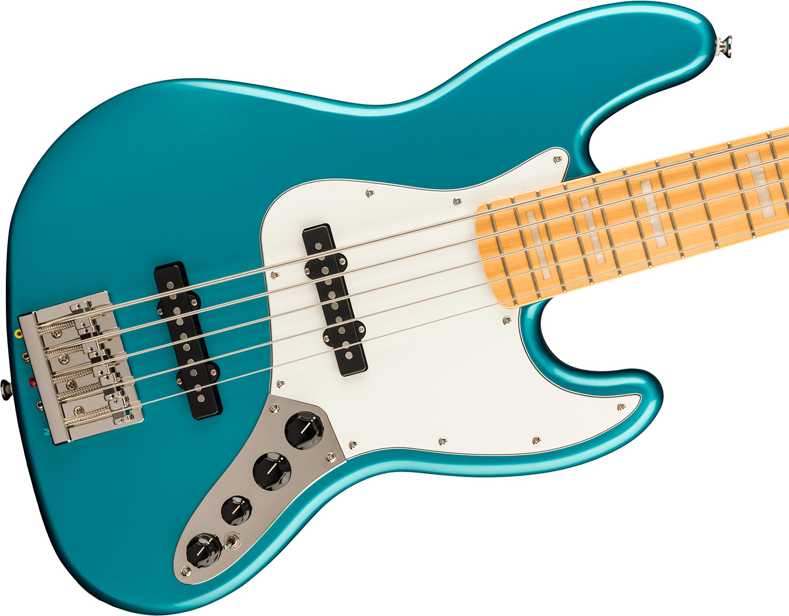 Squier Jazz Bass 70s Active V Classic Vibe 5c Mn - Ocean Turquoise - Basse Électrique Solid Body - Variation 2