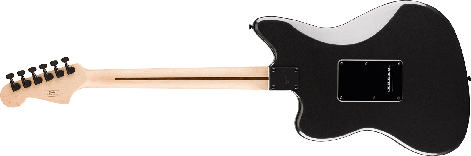 Squier Jazzmaster Affinity Fsr Ltd 2s Trem Lau - Metallic Black - Guitare Électrique RÉtro Rock - Variation 1