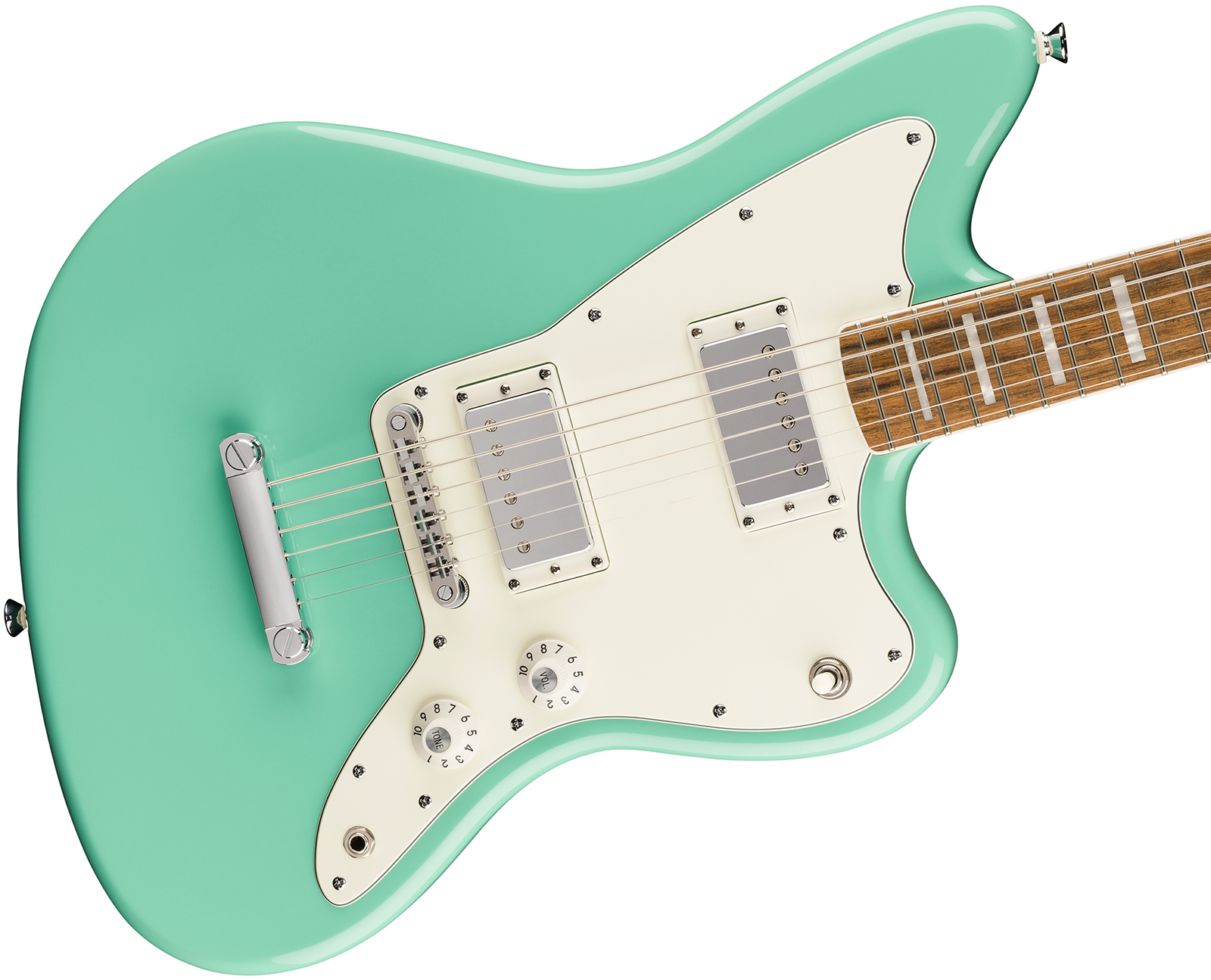 Squier Jazzmaster Baritone Hh Paranormal 2h Ht Lau - Seafoam Green - Guitare Électrique RÉtro Rock - Variation 2