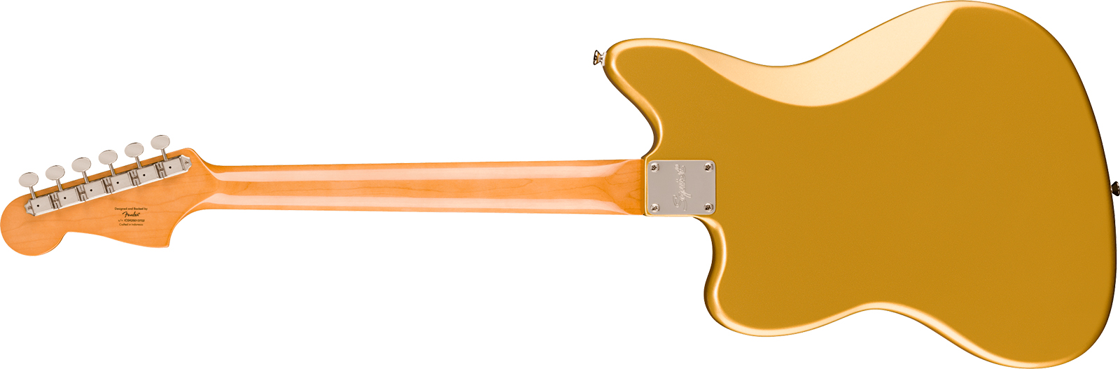 Squier Jazzmaster Classic Vibe 60s Fsr Ltd 2s Trem Lau - Aztec Gold Matching Headstock - Guitare Électrique RÉtro Rock - Variation 1