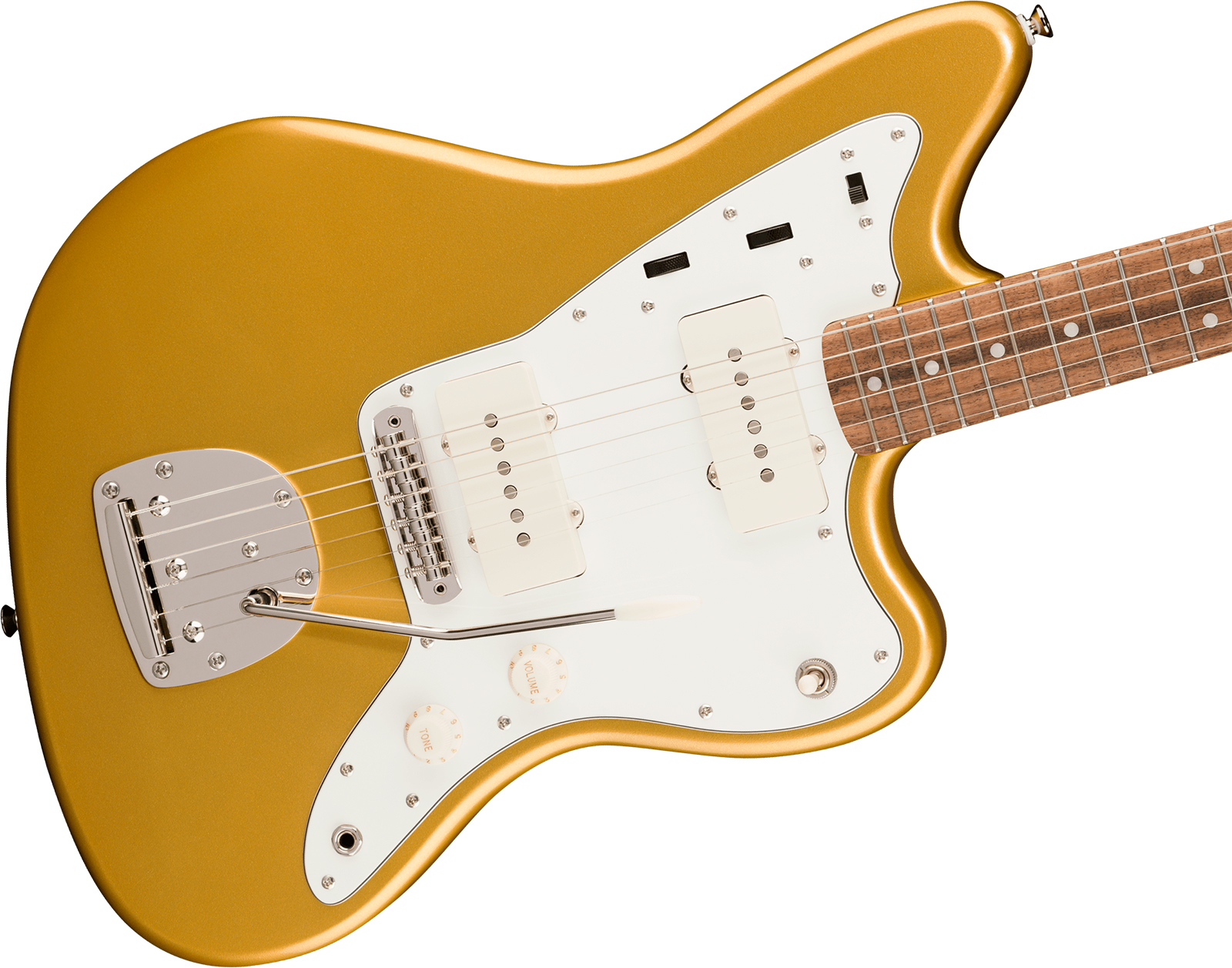Squier Jazzmaster Classic Vibe 60s Fsr Ltd 2s Trem Lau - Aztec Gold Matching Headstock - Guitare Électrique RÉtro Rock - Variation 2