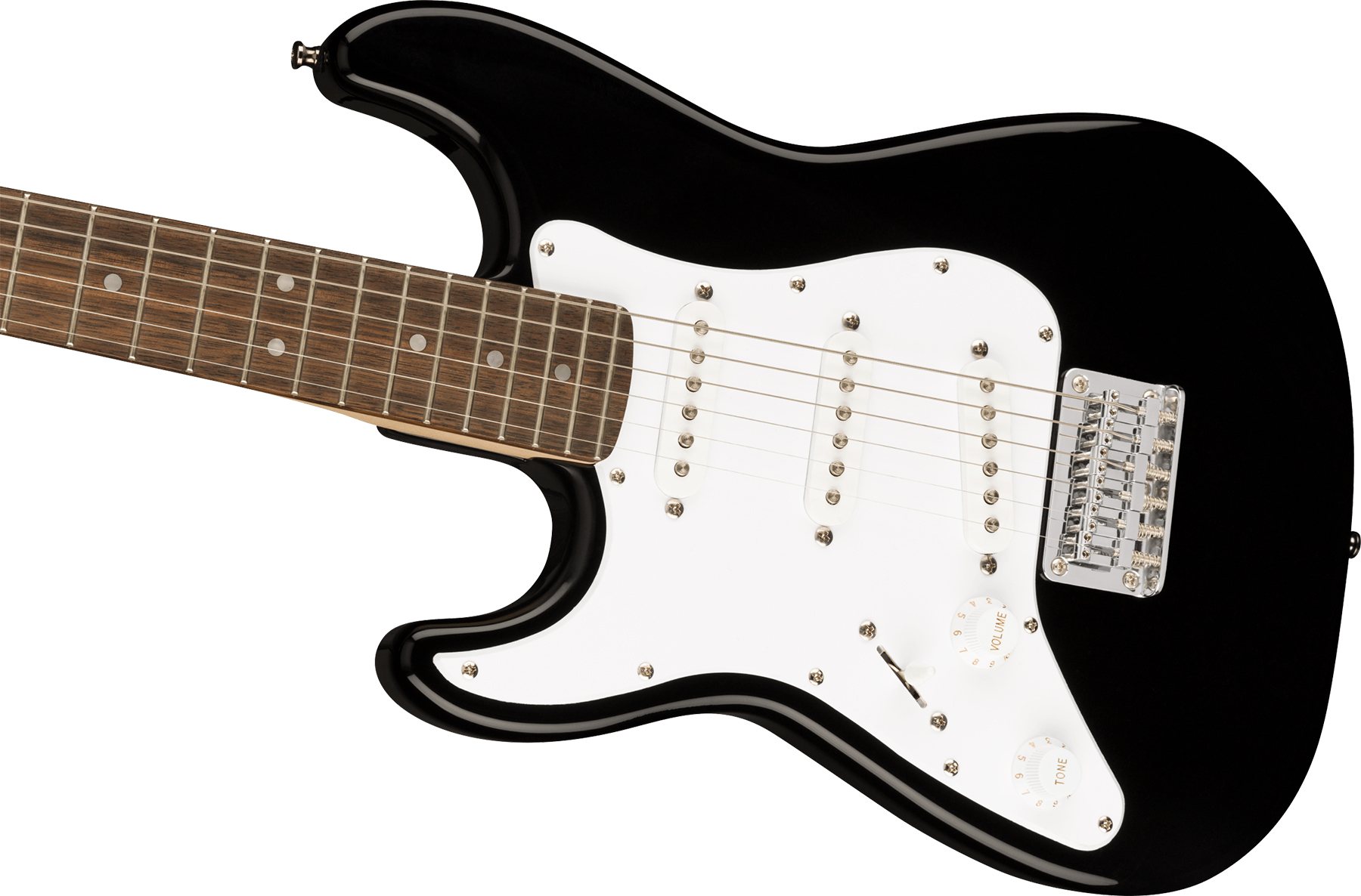 Squier Mini Strat V2 Lh Gaucher Ht Sss Lau - Black - Guitare Électrique Gaucher - Variation 2