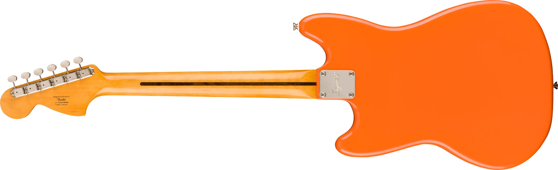 Squier Mustang  Classic Vibe 60s Competition Fsr Ltd Lau - Capri Orange W/ Dakota Red Stripes - Guitare Électrique Forme Str - Variation 1