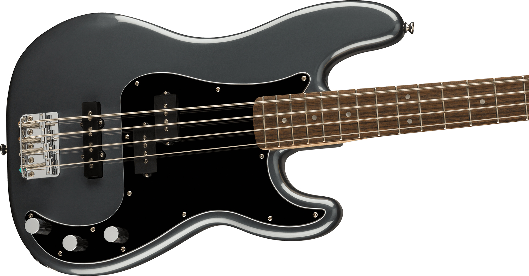 Squier Precision Bass Affinity Pj 2021 Lau - Charcoal Frost Metallic - Basse Électrique Solid Body - Variation 2