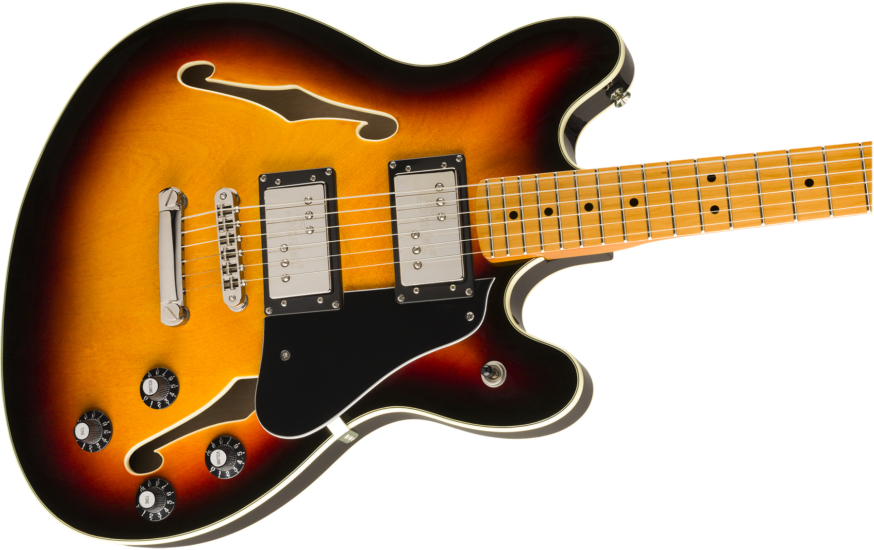 Squier Starcaster Classic Vibe 2019 Hh Ht Mn - 3-color Sunburst - Guitare Électrique 1/2 Caisse - Variation 2