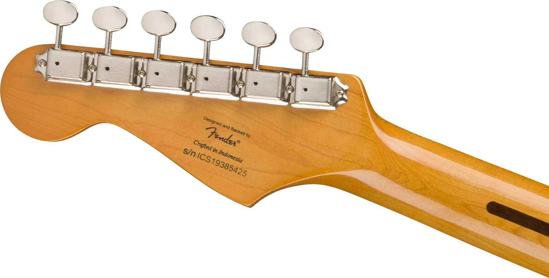 Squier Strat '50s Classic Vibe Fsr Ltd 2020mn - Black With Black Pickguard - Guitare Électrique Forme Str - Variation 3