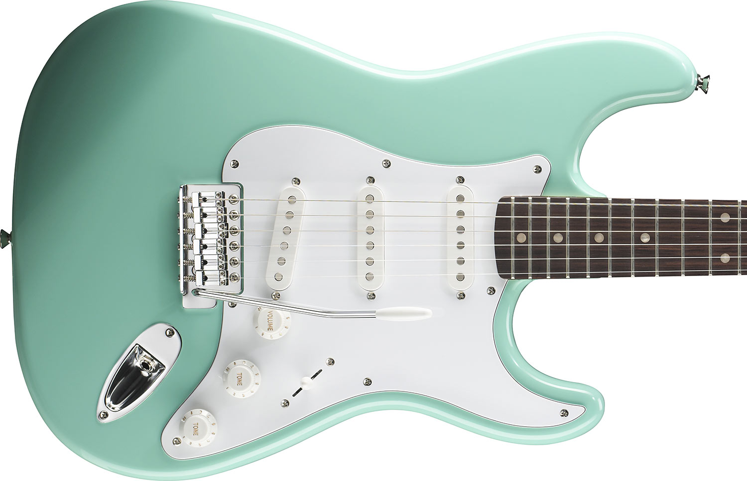 Squier Strat Affinity Series 3s Lau - Surf Green - Guitare Électrique Forme Str - Variation 2