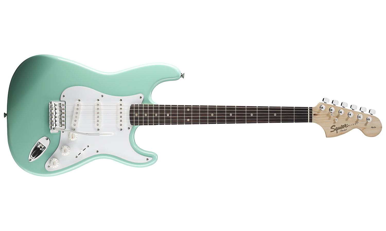 Squier Strat Affinity Series 3s Lau - Surf Green - Guitare Électrique Forme Str - Variation 1