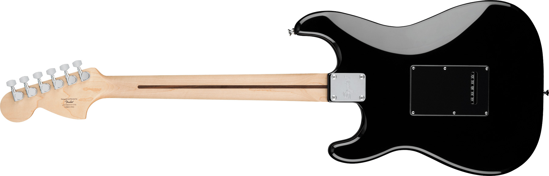 Squier Strat Affinity Black Pickguard Fsr Ltd Hss Trem Lau - Black - Guitare Électrique Forme Str - Variation 1