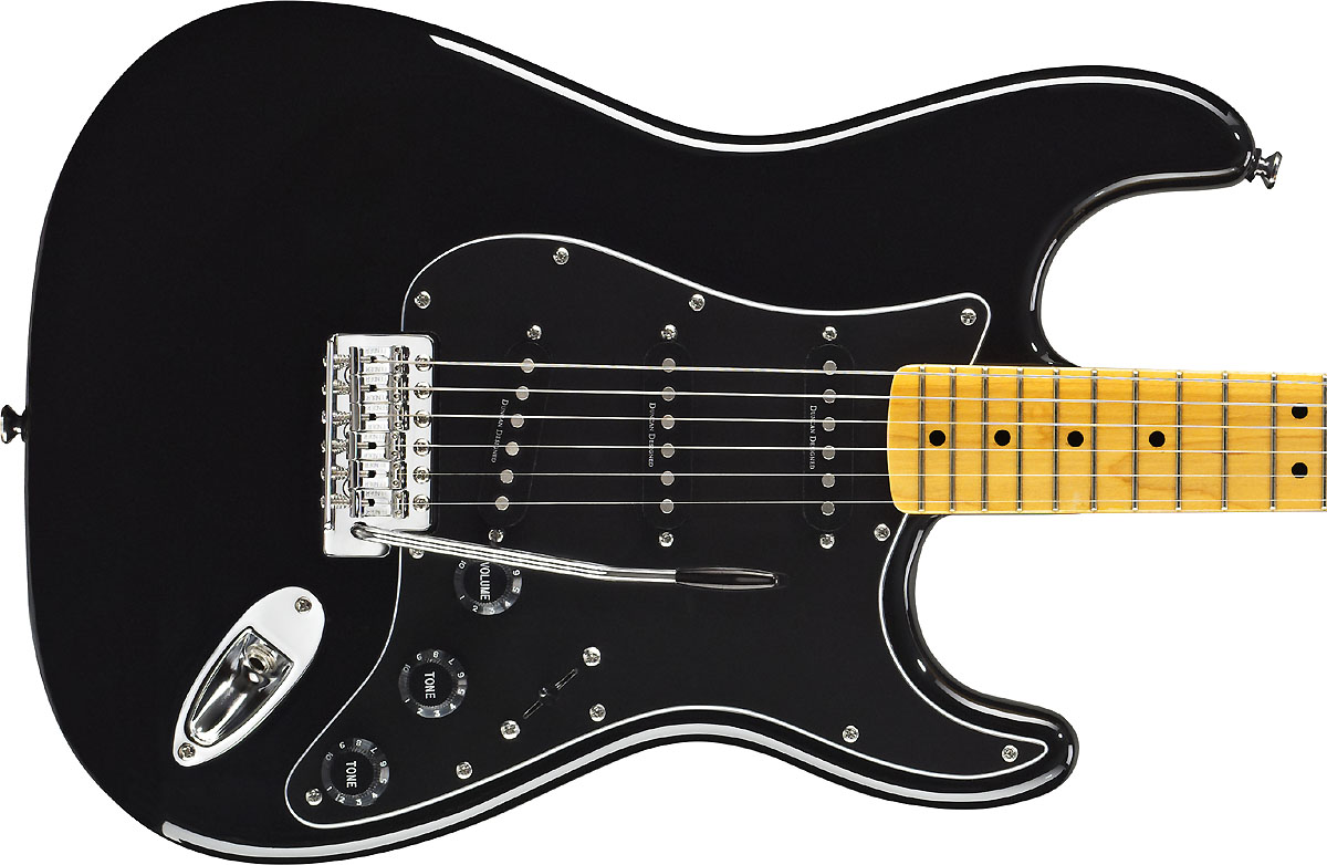 Squier Strat Vintage Modified '70s Mn - Black - Guitare Électrique Forme Str - Variation 1
