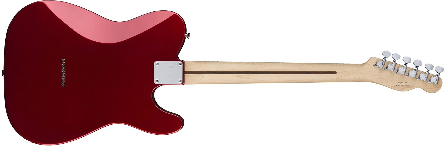 Squier Tele Contemporary Hh Lh Gaucher Mn - Dark Metallic Red - Guitare Électrique Gaucher - Variation 1