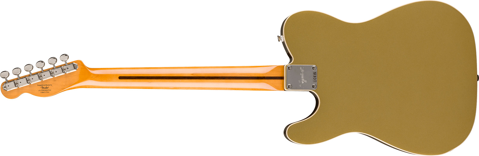 Squier Tele Custom Bigsby Classic Vibe Sh Trem Lau - Aztec Gold - Guitare Électrique Forme Tel - Variation 2