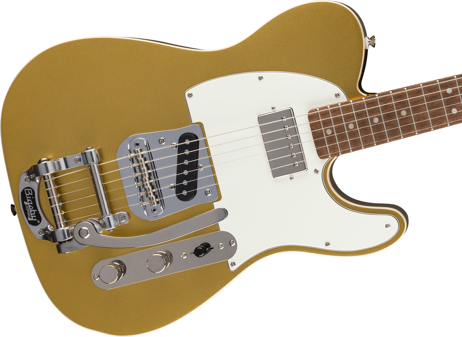 Squier Tele Custom Bigsby Classic Vibe Sh Trem Lau - Aztec Gold - Guitare Électrique Forme Tel - Variation 3