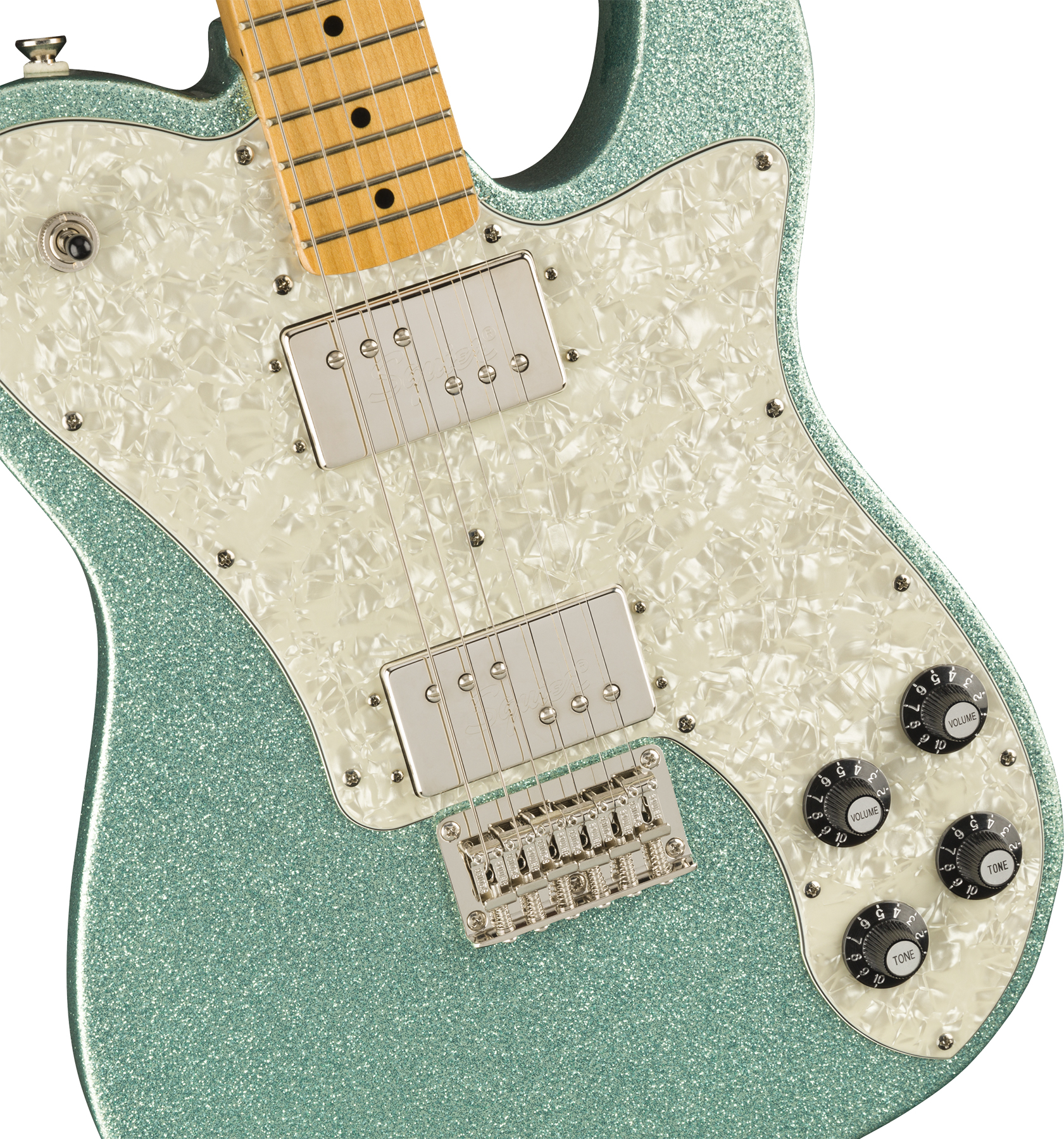 Squier Tele Deluxe Classic Vibe 70 Fsr Ltd 2020 Hh Htmn - Seafoam Sparkle - Guitare Électrique Forme Tel - Variation 2