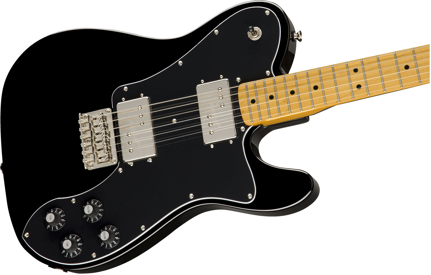 Squier Tele Deluxe Classic Vibe 70s 2019 Hh Mn - Black - Guitare Électrique Forme Tel - Variation 2