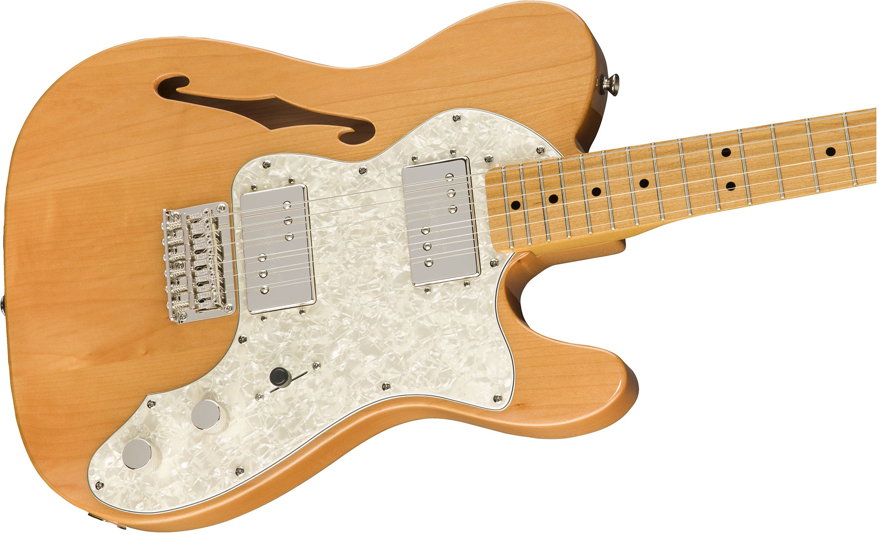 Squier Tele Thinline Classic Vibe 70s 2019 Hh Mn - Natural - Guitare Électrique 1/2 Caisse - Variation 2