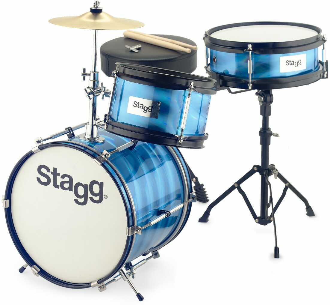 Stagg Batterie Junior 3/12b - 3 FÛts - Bleu - Batterie Acoustique Junior - Main picture