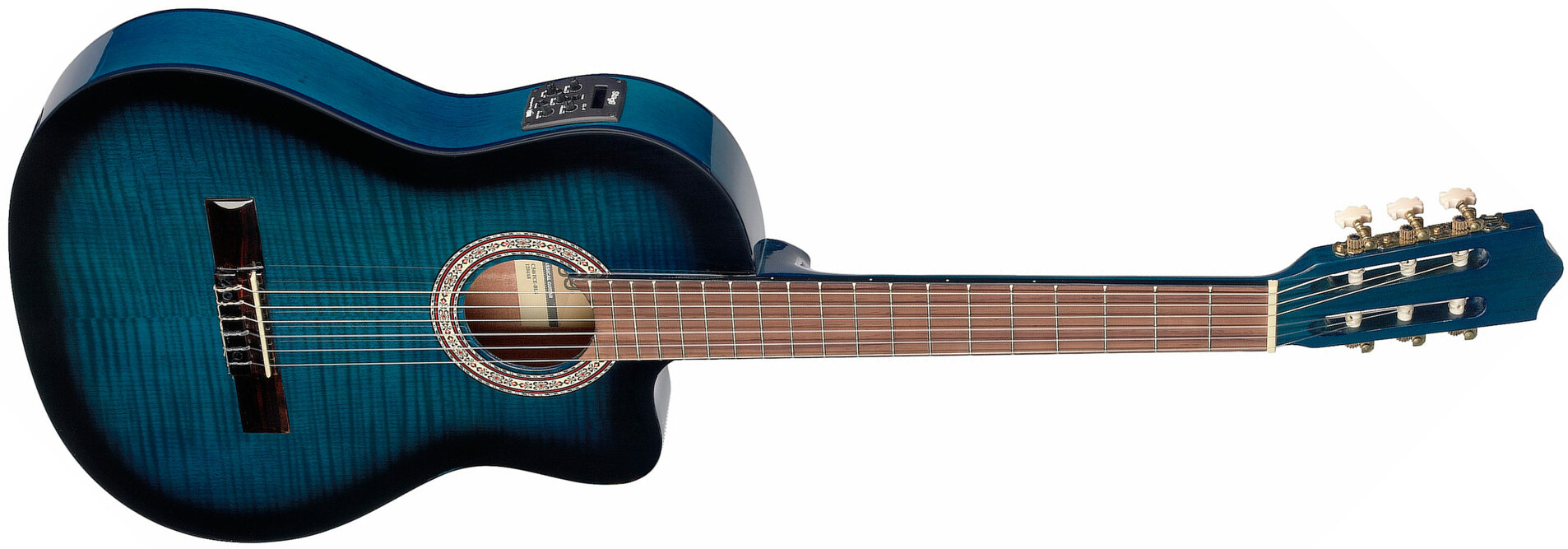 Stagg C546tce Bls Cw Epicea Catalpa - Blueburst - Guitare Classique Format 4/4 - Main picture