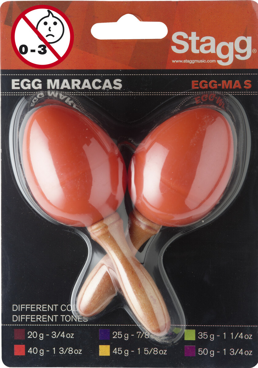 Stagg Paire De Maracas Oeufs En Plastique Orange - Percussions À Secouer - Main picture