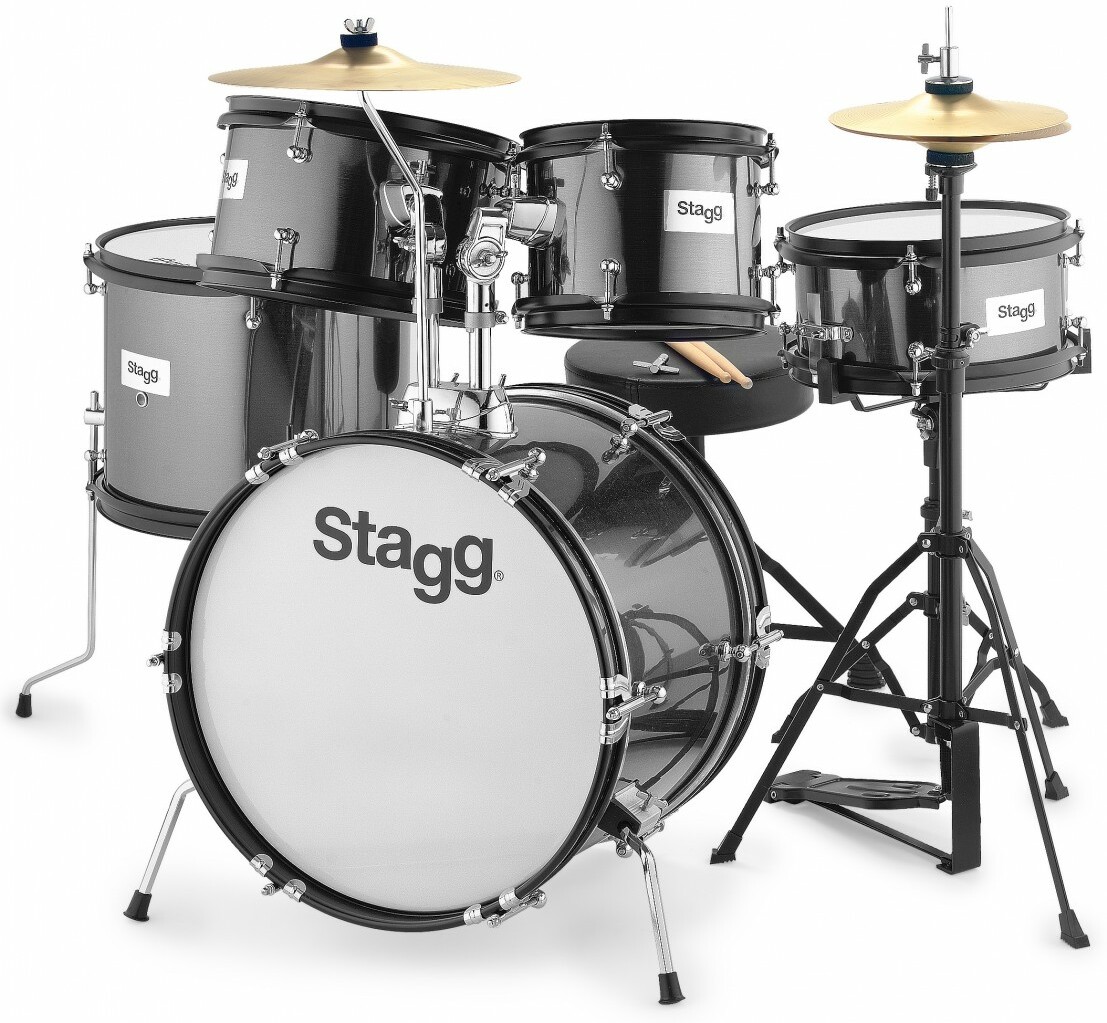 Stagg Tim Jr 5/16 Bk - Black - Batterie Acoustique Junior - Main picture